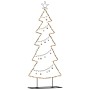 Árbol de Navidad de metal con soporte Negro 150 cm Acero