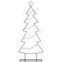 Árbol de Navidad de metal con soporte Negro 150 cm Acero