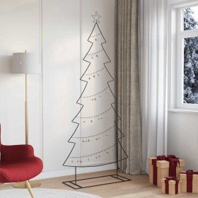 Árbol de Navidad de metal con soporte Negro 210 cm Acero en Arboles de navidad | Comprar online en Foro24