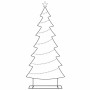 Árbol de Navidad de metal con soporte Negro 210 cm Acero