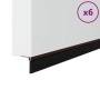 Sellos de cepillo para puertas autoadhesivos 6 pcs Marrón