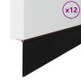 Sellos de cepillo para puertas autoadhesivos 12 pcs Marrón