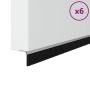 Sellos de cepillo para puertas autoadhesivos 6 pcs Plateado
