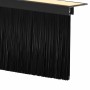 Sellos de cepillo para puertas autoadhesivos 2 pcs Negro 100 cm