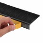 Sellos de cepillo para puertas autoadhesivos 2 pcs Negro 100 cm