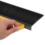Sellos de cepillo para puertas autoadhesivos 12 pcs Negro