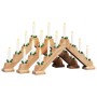 Puente de velas navideñas 3 pcs Marrón 39.5 x 5 x 29 cm