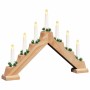 Puente de velas navideñas 3 pcs Marrón 39.5 x 5 x 29 cm