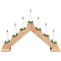 Puente de velas navideñas 3 pcs Marrón 39.5 x 5 x 29 cm