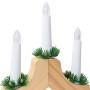 Puente de velas navideñas 3 pcs Marrón 39.5 x 5 x 29 cm