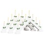 Puente de velas navideñas con 7 LED 3 pcs 39.5 x 5 x 29 cm