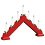 Puente de velas navideñas con 7 LED Rojo 39.5 x 5 x 29 cm