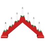 Puente de velas navideñas con 7 LED 3 pcs Rojo 39.5 x 5 x 29 cm