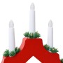 Puente de velas navideñas con 7 LED 3 pcs Rojo 39.5 x 5 x 29 cm