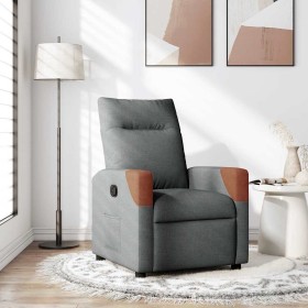 Sillón reclinable Gris oscuro 69 x 86 x 100 cm tela en Sillones | Comprar online en Foro24