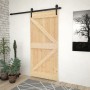 Schiebetür mit Beschlägen aus massivem Kiefernholz, 80 x 210 cm von vidaXL, Türen - Ref: Foro24-3057491, Preis: 204,07 €, Rab...