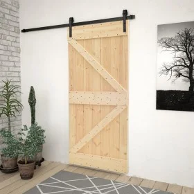 Sliding door with solid pine wood fittings 80x210 cm by vidaXL, Doors - Ref: Foro24-3057492, Price: 193,07 €, Discount: %