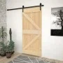 Schiebetür mit Beschlägen aus massivem Kiefernholz, 80 x 210 cm von vidaXL, Türen - Ref: Foro24-3057492, Preis: 193,03 €, Rab...