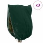 Cubiertas de Forro para Protección contra el Frío 3 pcs Verde