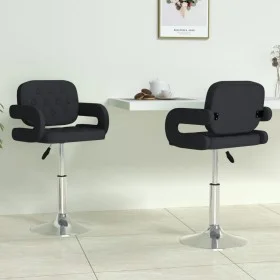 Swivel dining chairs 2 units black synthetic leather by vidaXL, dining chairs - Ref: Foro24-335558, Price: 163,48 €, Discount: %