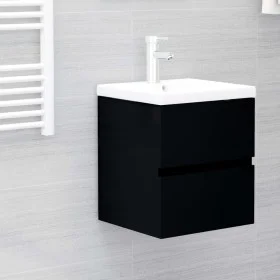 Möbel mit Waschbecken aus schwarzem Sperrholz von vidaXL, Badezimmerwaschtische - Ref: Foro24-3071622, Preis: 165,02 €, Rabat...