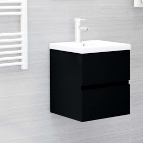 Möbel mit Waschbecken aus schwarzem Sperrholz von vidaXL, Badezimmerwaschtische - Ref: Foro24-3071622, Preis: 171,95 €, Rabat...