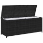 Caja de almacenaje de jardín ratán sintético negro 150x50x60 cm en Cajas de almacenaje para exteriores | Comprar online en Foro2