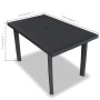 Mesa de jardín de plástico gris antracita 126x76x72 cm en Mesas de jardín | Comprar online en Foro24