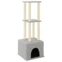 Cat scratching post with light gray sisal posts 133.5 cm by vidaXL, Cat furniture - Ref: Foro24-172083, Price: 32,90 €, Disco...