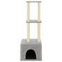 Katzenkratzbaum mit hellgrauen Sisalstämmen 133,5 cm von vidaXL, Katzenmöbel - Ref: Foro24-172083, Preis: 33,24 €, Rabatt: %