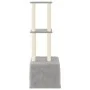 Cat scratching post with light gray sisal posts 133.5 cm by vidaXL, Cat furniture - Ref: Foro24-172083, Price: 32,90 €, Disco...