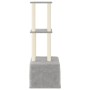 Katzenkratzbaum mit hellgrauen Sisalstämmen 133,5 cm von vidaXL, Katzenmöbel - Ref: Foro24-172083, Preis: 33,24 €, Rabatt: %