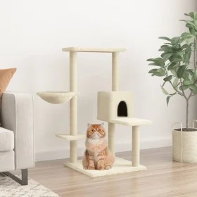 Cat scratcher with cream-colored sisal posts 95 cm by vidaXL, Cat furniture - Ref: Foro24-172073, Price: 44,36 €, Discount: %