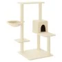 Rascador para gatos con postes de sisal color crema 95 cm de vidaXL, Mobiliario para gatos - Ref: Foro24-172073, Precio: 44,3...