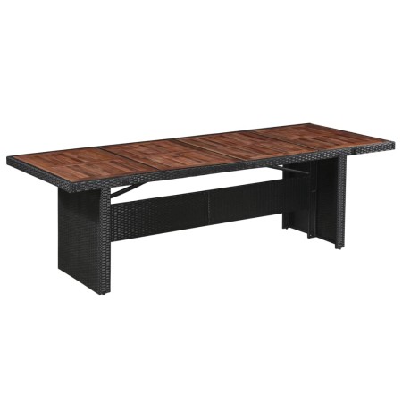 Mesa de jardín ratán sintético madera acacia maciza 240x90x74cm en Mesas de jardín | Comprar online en Foro24