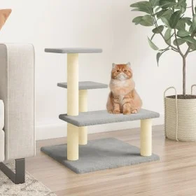 Cat scratcher with light gray sisal posts 61 cm by vidaXL, Cat furniture - Ref: Foro24-172086, Price: 44,50 €, Discount: %