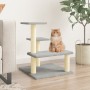 Kratzbaum für Katzen mit hellgrauen Sisalpfosten 61 cm von vidaXL, Katzenmöbel - Ref: Foro24-172086, Preis: 45,77 €, Rabatt: %