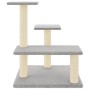 Kratzbaum für Katzen mit hellgrauen Sisalpfosten 61 cm von vidaXL, Katzenmöbel - Ref: Foro24-172086, Preis: 45,77 €, Rabatt: %