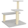 Kratzbaum für Katzen mit hellgrauen Sisalpfosten 61 cm von vidaXL, Katzenmöbel - Ref: Foro24-172086, Preis: 45,77 €, Rabatt: %