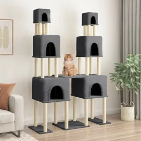 Cat scratching post with dark gray sisal posts 199 cm by vidaXL, Cat furniture - Ref: Foro24-172081, Price: 76,99 €, Discount: %