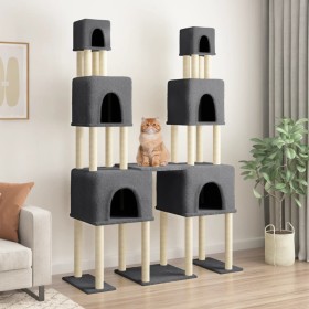 Katzenkratzbaum mit dunkelgrauen Sisalstämmen, 199 cm von vidaXL, Katzenmöbel - Ref: Foro24-172081, Preis: 77,65 €, Rabatt: %