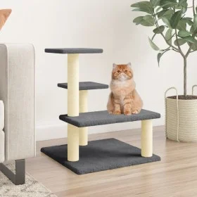 Cat scratching post with dark gray sisal posts 61 cm by vidaXL, Cat furniture - Ref: Foro24-172087, Price: 43,52 €, Discount: %