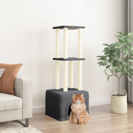 Cat scratcher with dark gray sisal posts 133.5 cm by vidaXL, Cat furniture - Ref: Foro24-172084, Price: 42,74 €, Discount: %