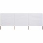 Paravientos de playa de 3 paneles de tela 400x120 cm blanco en Sombrillas | Comprar online en Foro24