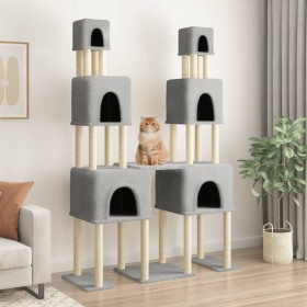 Kratzbaum für Katzen mit hellgrauen Sisalstangen 199 cm von vidaXL, Katzenmöbel - Ref: Foro24-172080, Preis: 77,19 €, Rabatt: %
