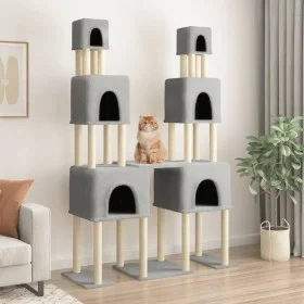 Rascador para gatos con postes de sisal gris claro 199 cm by vidaXL, Cat furniture - Ref: Foro24-172080, Price: 76,74 €, Disc...