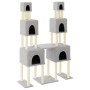 Rascador para gatos con postes de sisal gris claro 199 cm de vidaXL, Mobiliario para gatos - Ref: Foro24-172080, Precio: 77,4...