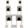 Rascador para gatos con postes de sisal gris claro 199 cm de vidaXL, Mobiliario para gatos - Ref: Foro24-172080, Precio: 77,4...