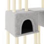 Kratzbaum für Katzen mit hellgrauen Sisalstangen 199 cm von vidaXL, Katzenmöbel - Ref: Foro24-172080, Preis: 77,19 €, Rabatt: %