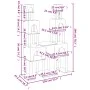 Kratzbaum für Katzen mit hellgrauen Sisalstangen 199 cm von vidaXL, Katzenmöbel - Ref: Foro24-172080, Preis: 76,71 €, Rabatt: %